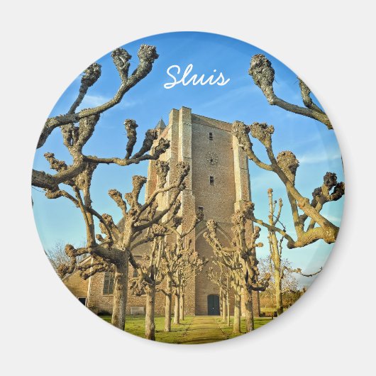 教会Sint Anna ter Muiden in Sluis,オランダ マグネット (正面)