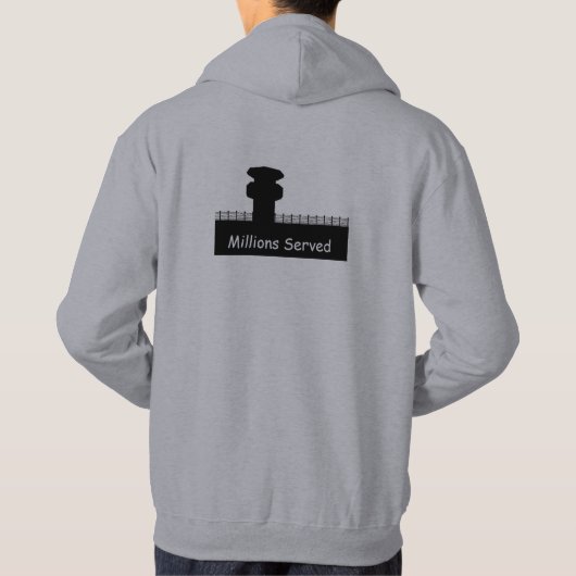 教化の労働者のフード付きスウェットシャツ パーカ (裏面)