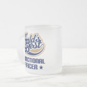 教化の役人のギフト フロストグラスマグカップ (正面左)