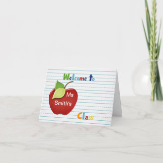 教員帯出券からの学生への歓迎 カード