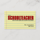 教員用名刺ユーモアのある 名刺 (正面)