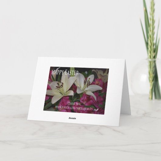 教女および家族のためのイースターカード シーズンカード (裏面)