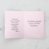 教女の洗礼女の子の《キリスト教》洗礼式や命名式の天恵 カード (内部)