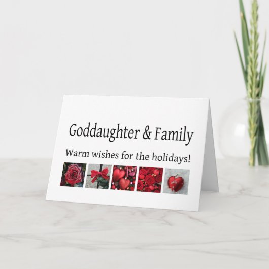 教女及び家族のメリークリスマスカード シーズンカード (正面)