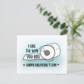 教室おもしろいバレンティントイレ紙 ポストカード (スタンド正面)