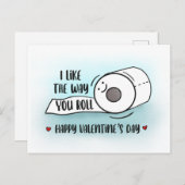 教室おもしろいバレンティントイレ紙 ポストカード (正面/裏面)