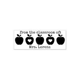 教室から先生スタンプパーソナライズされたを セルフインキングスタンプ