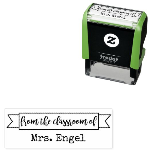 教室から先生スタンプパーソナライズされたを セルフインキングスタンプ (インサイチュ)