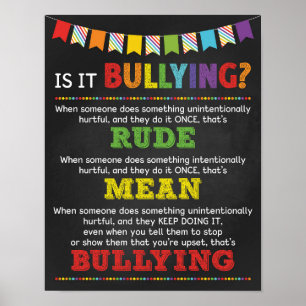 教室でのいじめアンチいじめか ポスター