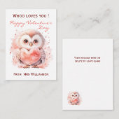 教室でのバレンタインを愛する子供 ノートカード (正面/裏面)