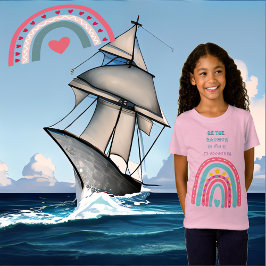 教室でのバレンタインデーに虹を Tシャツ