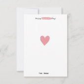 教室でのバレンタインデー ノートカード (裏面)