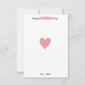 教室でのバレンタインデー ノートカード (裏面)