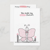 教室でのバレンタインデー ノートカード (正面/裏面)