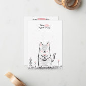 教室でのバレンタインデー ノートカード (正面/裏面インサイチュ)