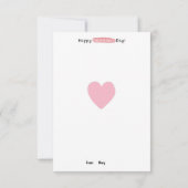 教室でのバレンタインデー ノートカード (裏面)