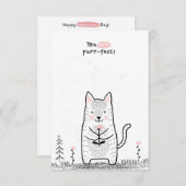 教室でのバレンタインデー ノートカード (正面/裏面)