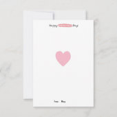 教室でのバレンタインデー ノートカード (裏面)