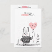 教室でのバレンタインデー ノートカード (正面/裏面)