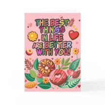 教室でのバレンタインデー　ボヘミアンのドーナツと花