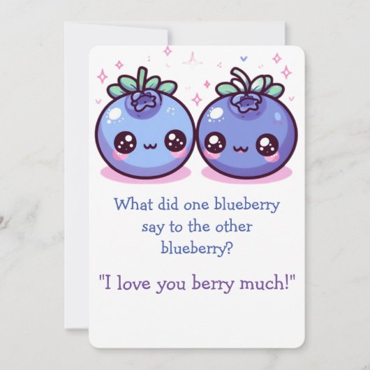 教室でのバレンタイン・ブルーベリーの楽しみ！ シーズンカード (正面)