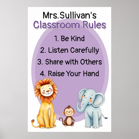 教室での動物との関フレンドリー係 ポスター (正面)