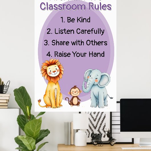 教室での動物との関フレンドリー係 ポスター (ホームオフィス)