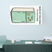 教室での学生作品展示 横断幕 (トレードショー)