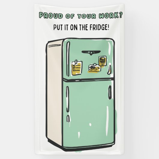 教室での学生作品展示 横断幕 (縦)