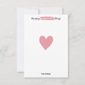 教室でベアリー特別なバレンタインデー ノートカード (裏面)