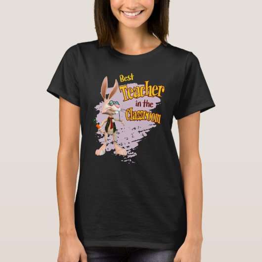 教室で一番の先生 ウサギ Tシャツ (正面)