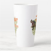 教室で一番の先生 ティロサウルスのユーモア カフェラテマグ (正面)