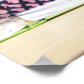 教室で一緒に働く学生 ポスター (角)