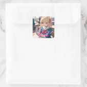 教室にいる猫耳の少女 スクエアシール (バッグ)