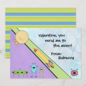 教室に宇宙へヴァレンタインカードを送る シーズンカード (正面/裏面)
