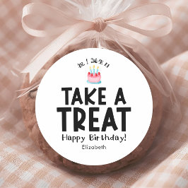 教室のおやつ 誕生日ケーキ シンプル ラウンドシール