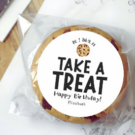教室のお誕生日おやつクッキーパッケージ ラウンドシール