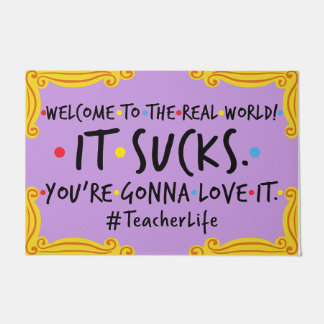 教室のドアマットへようこそ、おもしろい先生プレゼント ドアマット