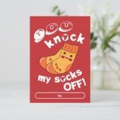 教室のバレンタインのカードから靴下を抜く 招待状 (スタンド正面)