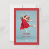 教室のバレンタインのカードから靴下を抜く 招待状 (裏面)