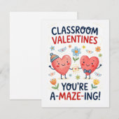 教室のバレンタインカード – あなたはすごい！（迷路のように素晴らしい！） シーズンカード (正面/裏面)