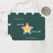 教室のバレンタインカード – あなたはスターだ！ ノートカード (正面/裏面インサイチュ)