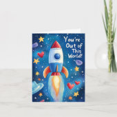 教室のバレンタインデーのカードを爆破 サンキューカード (正面)