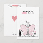 教室のバレンタインデー ノートカード (正面/裏面)