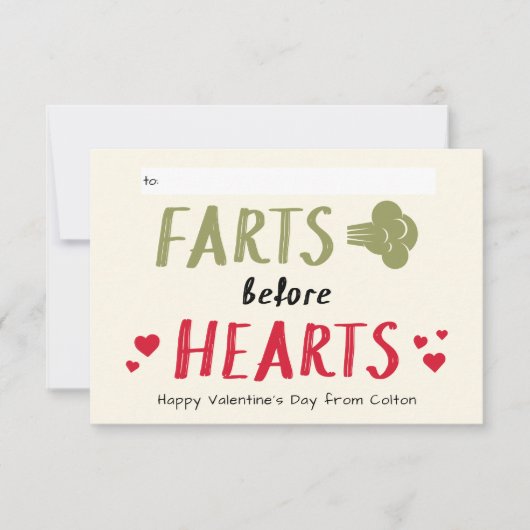 教室のバレンタイン前にハートの粗相な男の子 (正面)