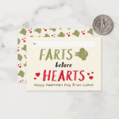 教室のバレンタイン前にハートの粗相な男の子 ノートカード (正面/裏面インサイチュ)