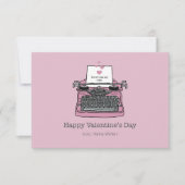 教室のバレンタイン私向きフォトカード サンキューカード (正面)