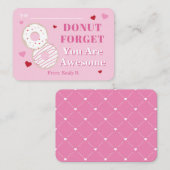 教室のバレンタイン素晴らしドーナツ ノートカード (正面/裏面)