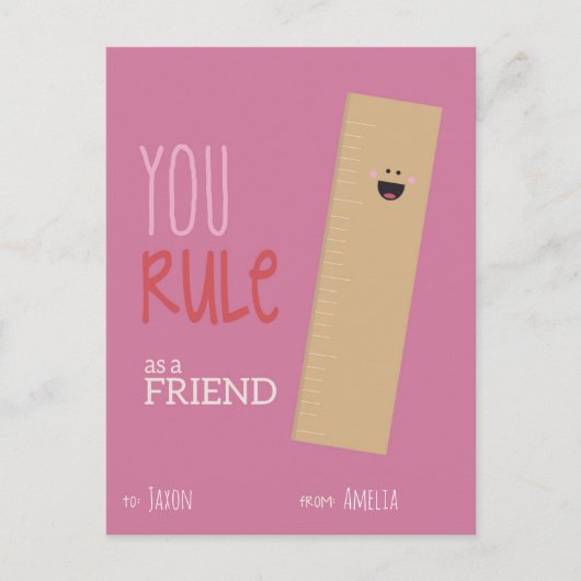 教室のバレンタイン シーズンポストカード (正面)