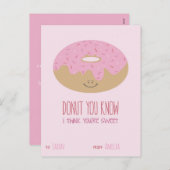 教室のバレンタイン シーズンポストカード (正面/裏面)